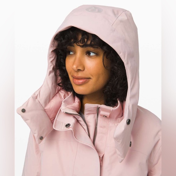 lululemon athletica Jackets & Blazers - Lululemon Winter Warrior Coat•Bomber Goose Down Glyde•Porcelain Pink•FLAWLESS•4